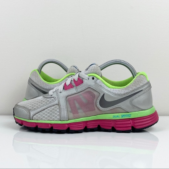 Nike Dual Fusion ST 2 Silver Pink Women's Athletic Running Shoes Size 7.5 2012 - Picture 2 of 10